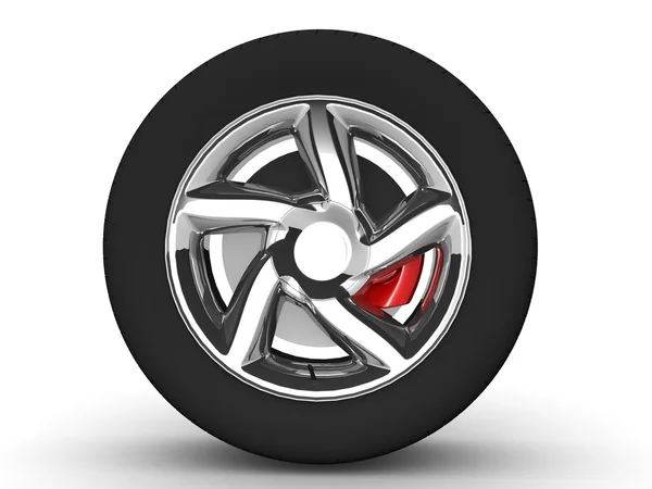 Hjulet isolerad på vit. — Stockfoto