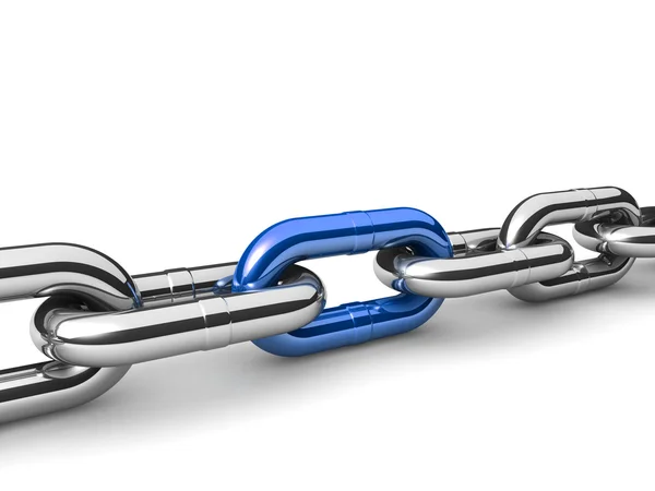 Abstract 3D illustration of a single chain link — Stock Photo, Image