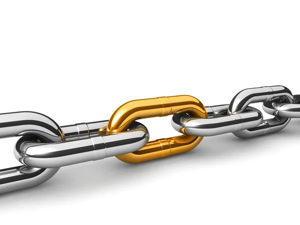 Abstract 3D illustration of a single chain link — Stock Photo, Image