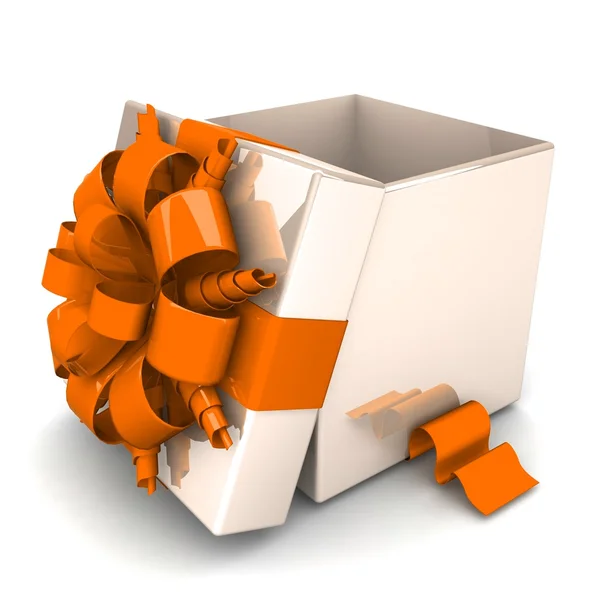 Gift box, with ribbon — Stock Photo, Image
