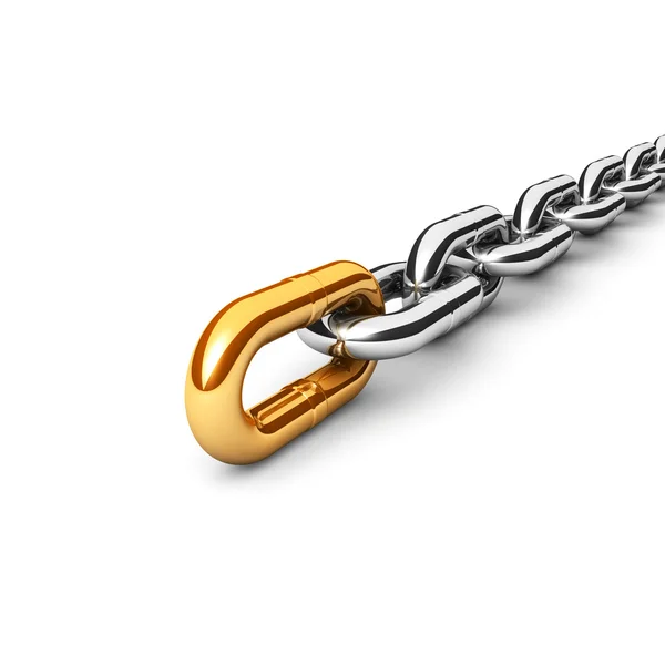Abstract 3D illustration of a single chain link — Stock Photo, Image