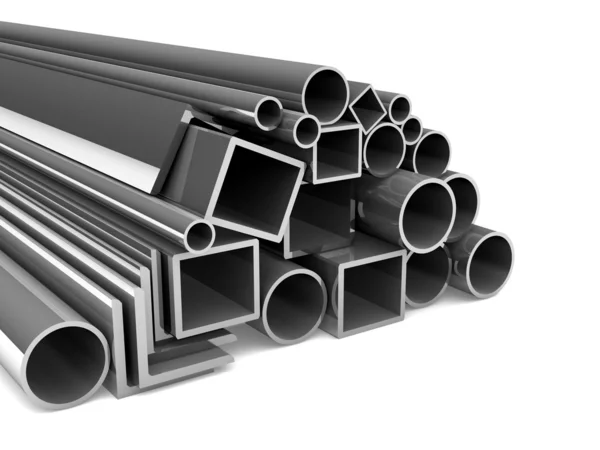 Metal tubes. steel pipe. — Stock Photo, Image