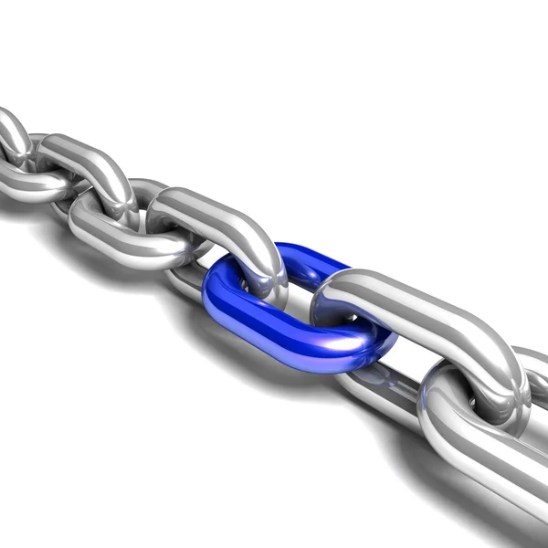 Abstract 3D illustration of a single chain link — Stock Photo, Image