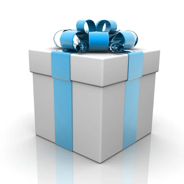 Gift box with ribbon — Stock Photo, Image