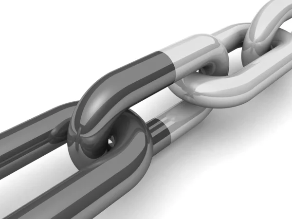 Abstract 3D illustration of a single chain link Stock Picture