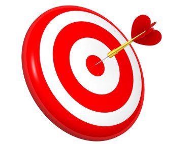 bullseye 3d Dart ile iş ve spor kavramı