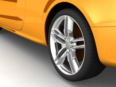 tekerlek üzerinde beyaz.