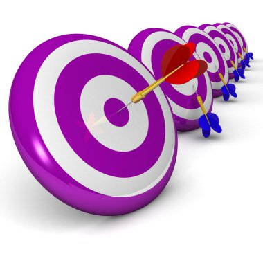 bullseye 3d Dart ile iş ve spor kavramı