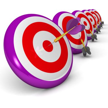 bullseye 3d Dart ile iş ve spor kavramı