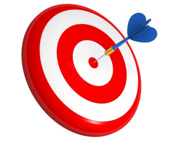 bullseye 3d Dart ile iş ve spor kavramı