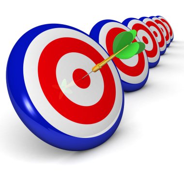bullseye 3d Dart ile iş ve spor kavramı