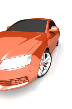 beyaz arkaplandaki araba