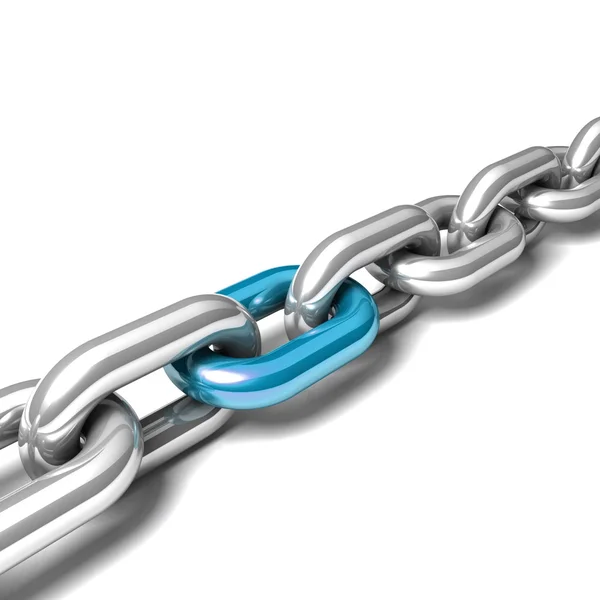 Abstract 3D illustration of a single chain link — Stock Photo, Image