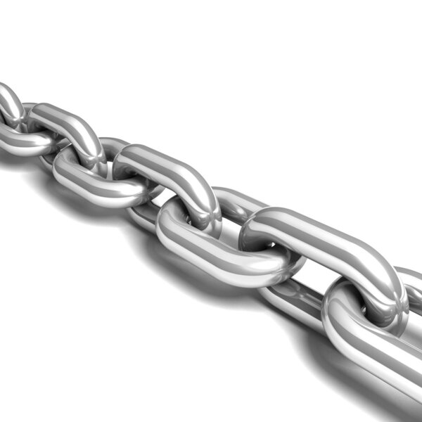 Абстрактная трехмерная иллюстрация одного звена цепи

