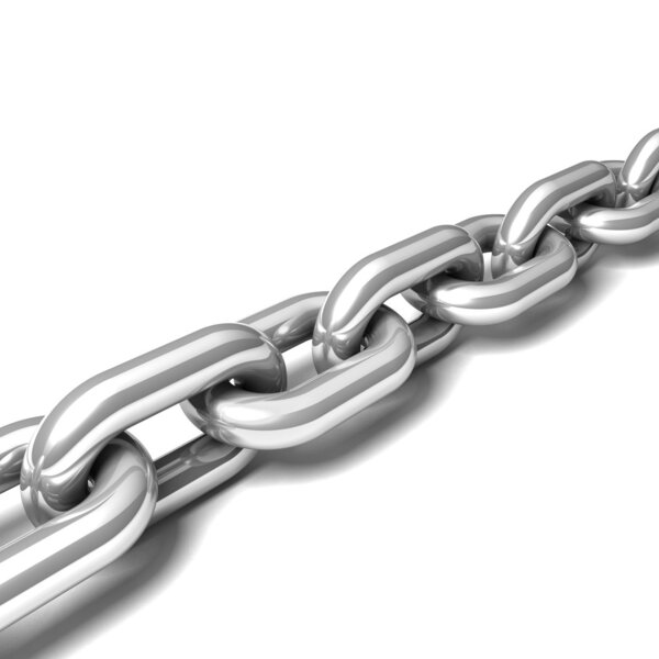 Абстрактная трехмерная иллюстрация одного звена цепи
