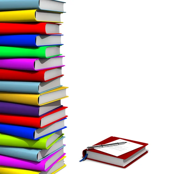 High books stack — Stock Photo, Image