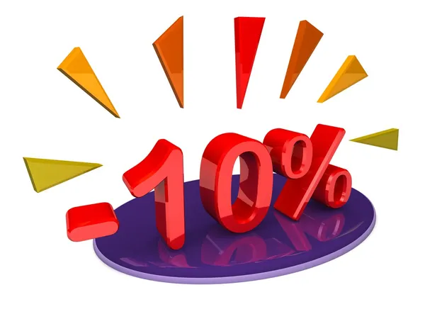 10 por cento desconto — Fotografia de Stock