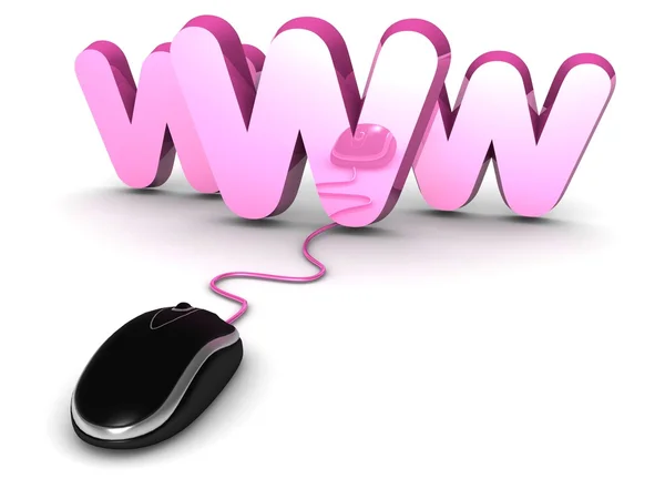 Www internet. 3D-Illustration — Stockfoto