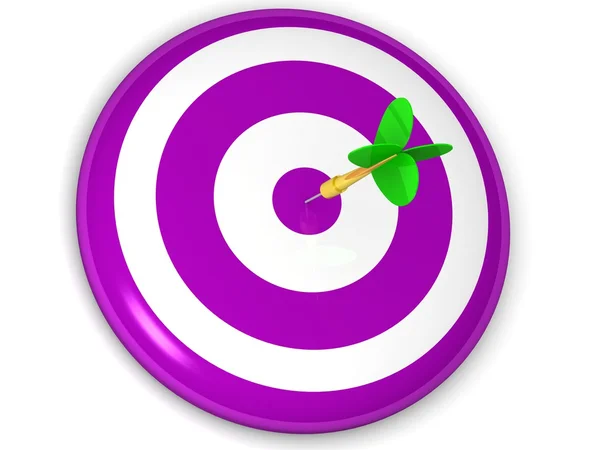 Zakelijke en sport concept met 3D-darts in bullseye — Stockfoto