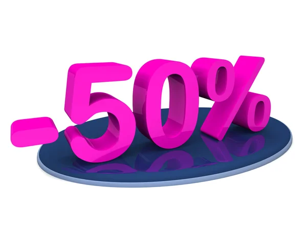 Скидка 50% — стоковое фото