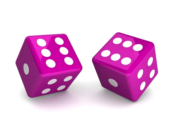 Dice on white — Stock Photo, Image