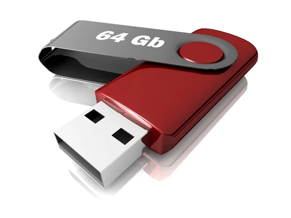 3d 模型 usb 闪存驱动器 — 图库照片