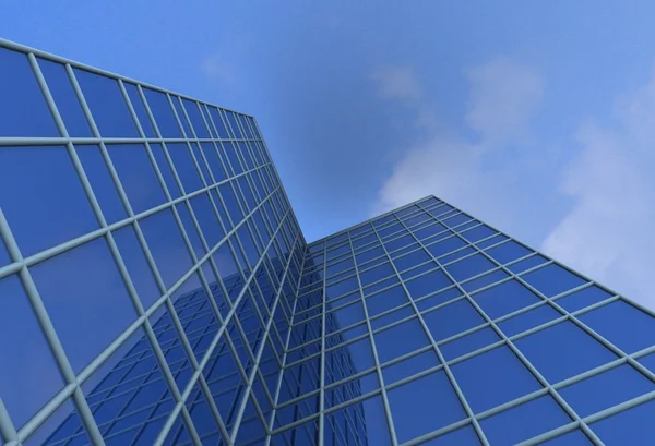 Modern glass skyscrapers — Stock Photo, Image