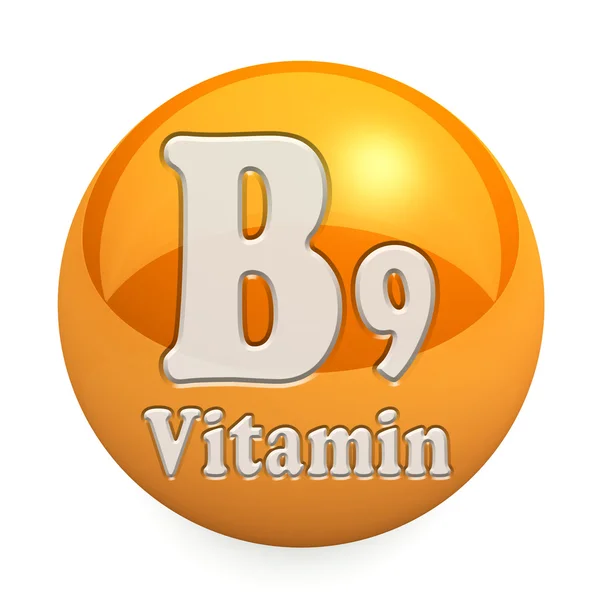 Vitamin B9 izole — Stok fotoğraf