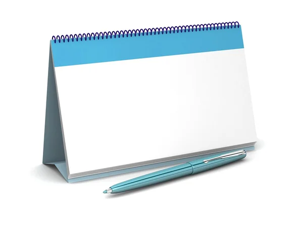 Blank calendar and pen — Stock Photo, Image