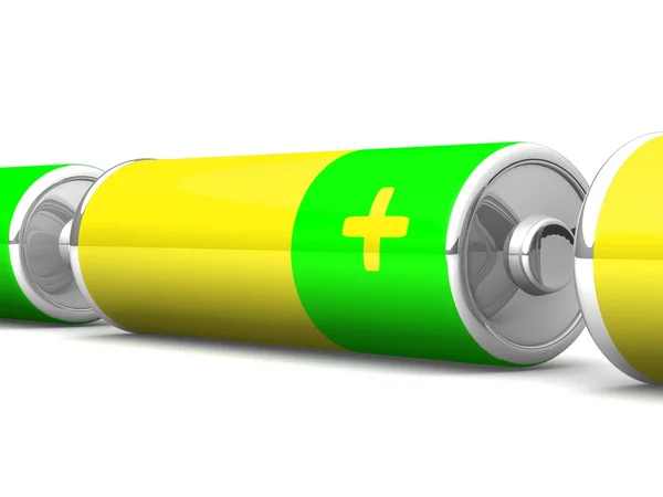 Zwei Batterien aa — Stockfoto