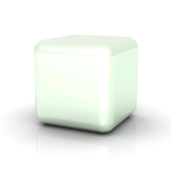 3d caixa em branco no fundo branco — Fotografia de Stock