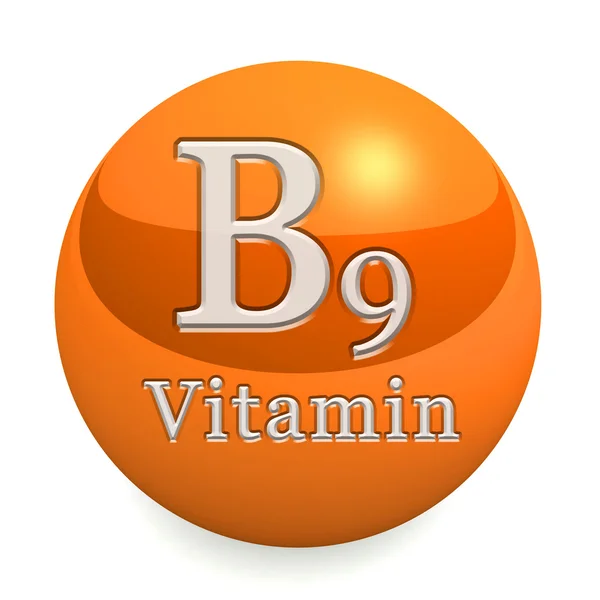 Vitamin B9 izole — Stok fotoğraf