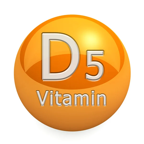 Vitamín D5 izolované — Stock fotografie