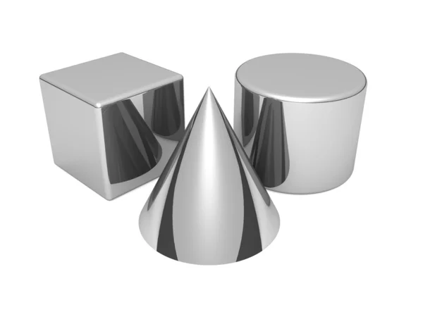 Grundlegende geometrische 3D-Formen — Stockfoto