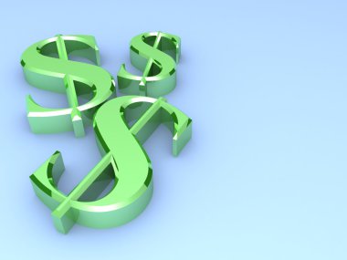 3D dolar işareti