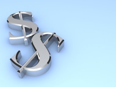 3D dolar işareti