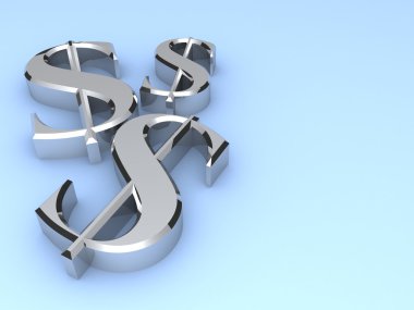 3D dolar işareti
