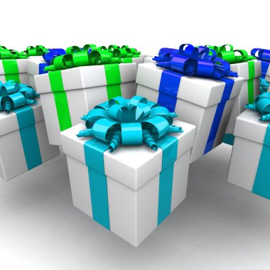 bir hediye gibi kurdele ile hediye kutusu.