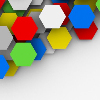 Altıgen kartları. poligonal boş geçmiş.