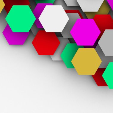 Altıgen kartları. poligonal boş geçmiş.