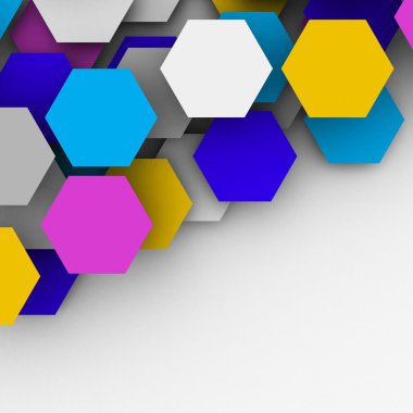 Altıgen kartları. poligonal boş geçmiş.