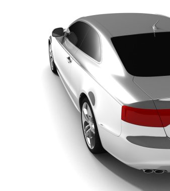 beyaz arkaplandaki araba