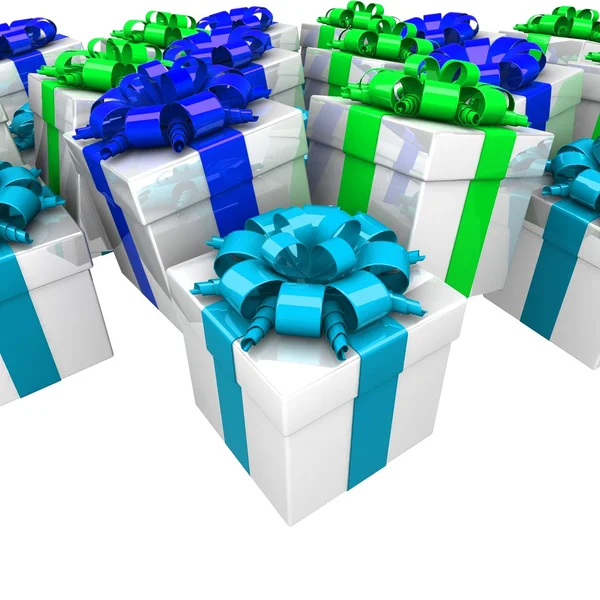 Gift box, with ribbon like a present. — Stock Photo, Image