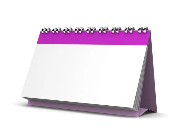 Desk Blank Calendar. 3D illustration — Stock Photo, Image