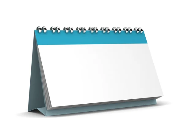 Scrivania Calendario vuoto. Illustrazione 3D — Foto Stock