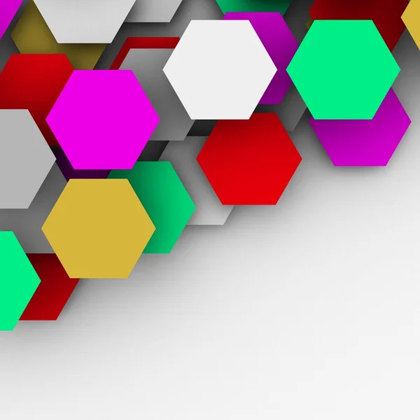Hexagonal cards. polygonal blank background. — Stock Photo, Image