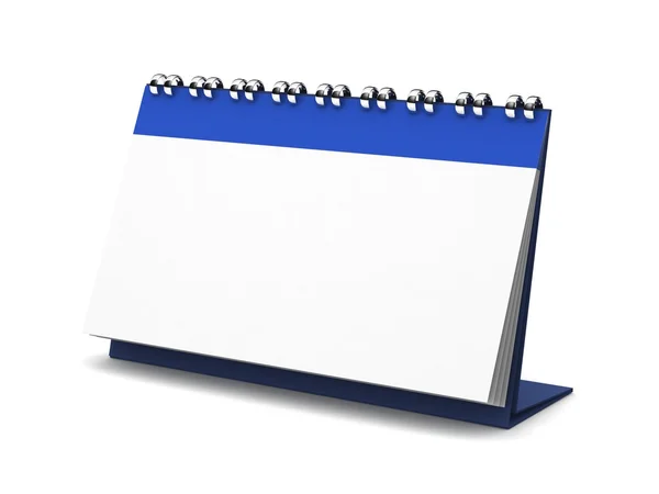 Scrivania Calendario vuoto. Illustrazione 3D — Foto Stock