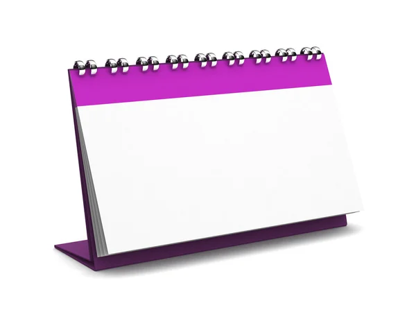 Scrivania Calendario vuoto. Illustrazione 3D — Foto Stock