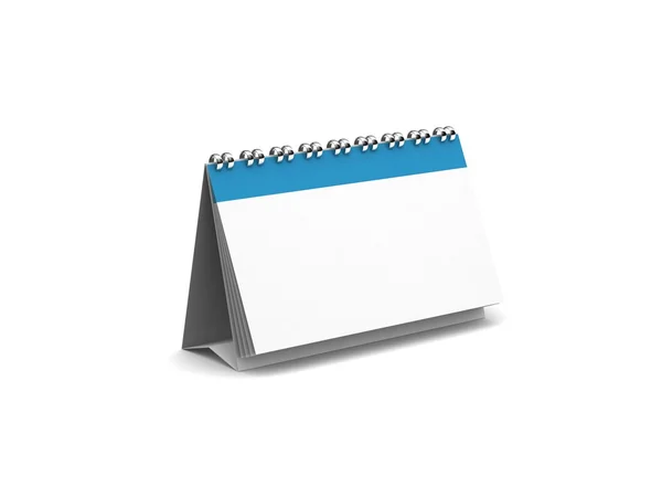 Escritorio Calendario en blanco. Ilustración 3D — Foto de Stock