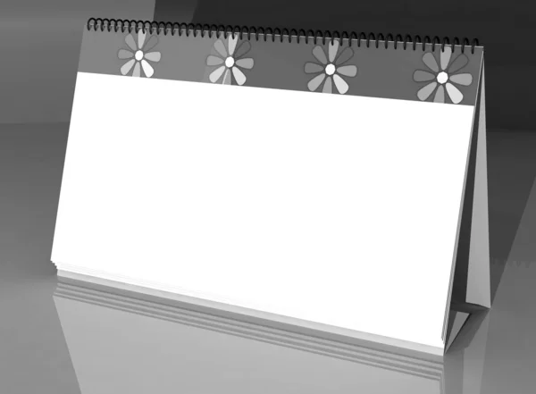 Серый 3d холостой календарь — стоковое фото